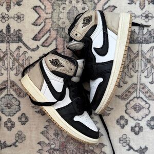 Jordan air Nike Black and White Sneakers with Tan Sole